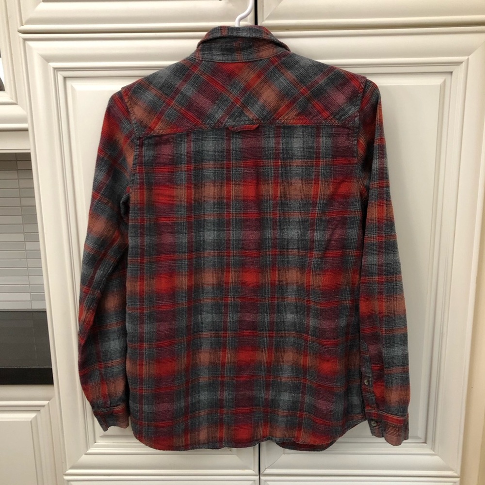 Roots women’s flannel plaid button shirt - Picture 7 of 10